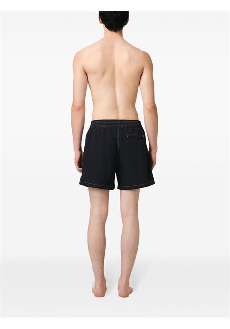 Black contrast-stitching swim shorts Ami paris - men AMI PARIS | HBW006PA0027001